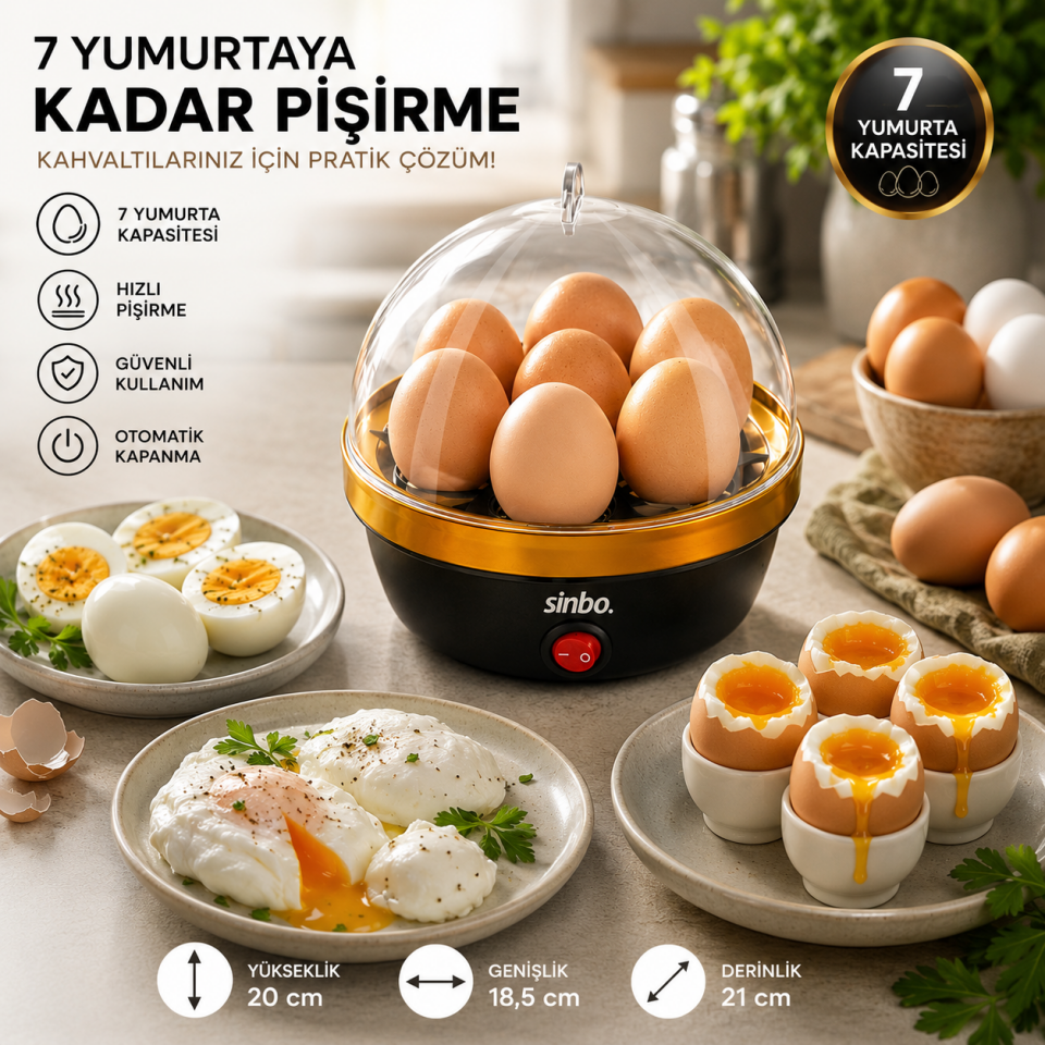 SINBO YUMURTA PİŞİRME MAKİNESİ SBE 5806