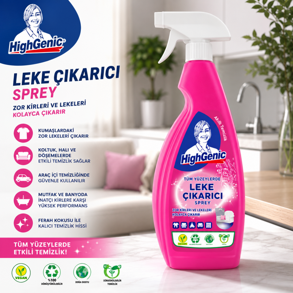 HİGHGENİC LEKE ÇIKARTICI SPREY 750 ML