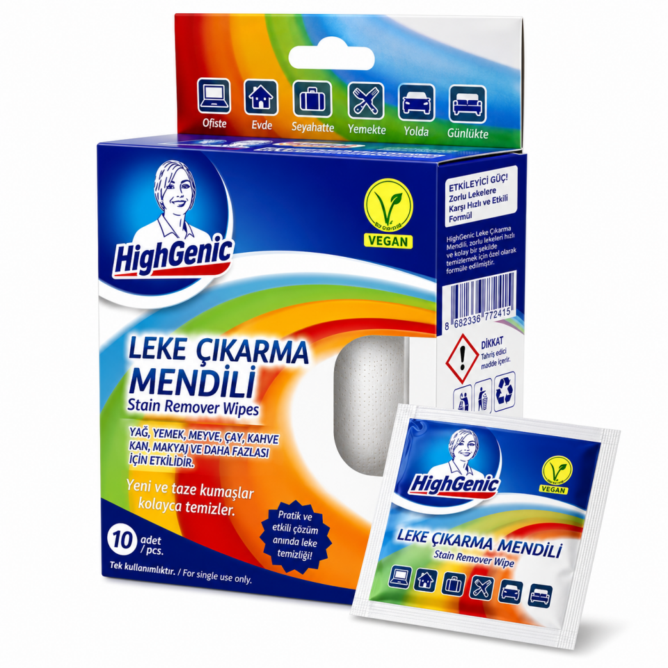 HİGHGENİC LEKE ÇIKARMA MENDİLİ 10 LU