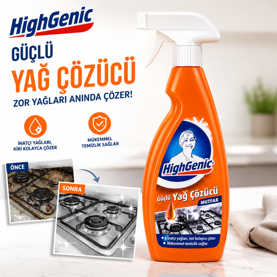 HİGHGENİC GÜÇLÜ YAĞ ÇÖZÜCÜ 750 ML