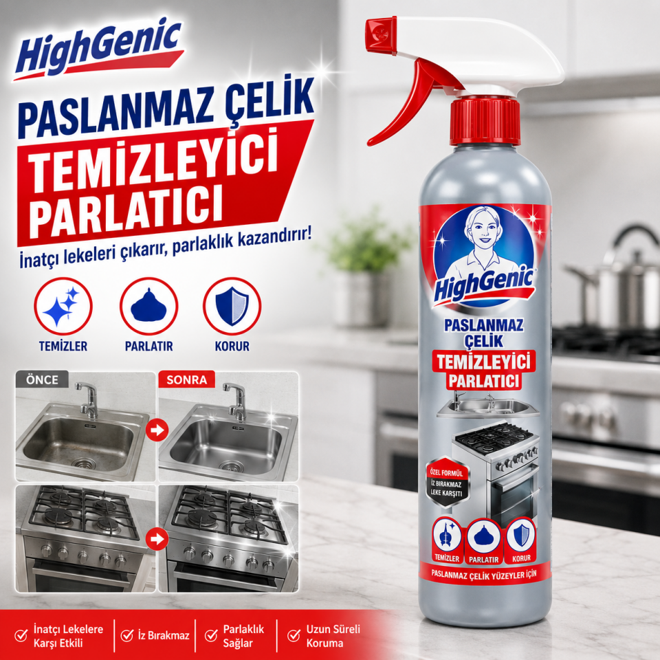 HİGHGENİC FIRIN OCAK MANGAL ASPİRATÖR TEM.KÖPÜK 500 ML