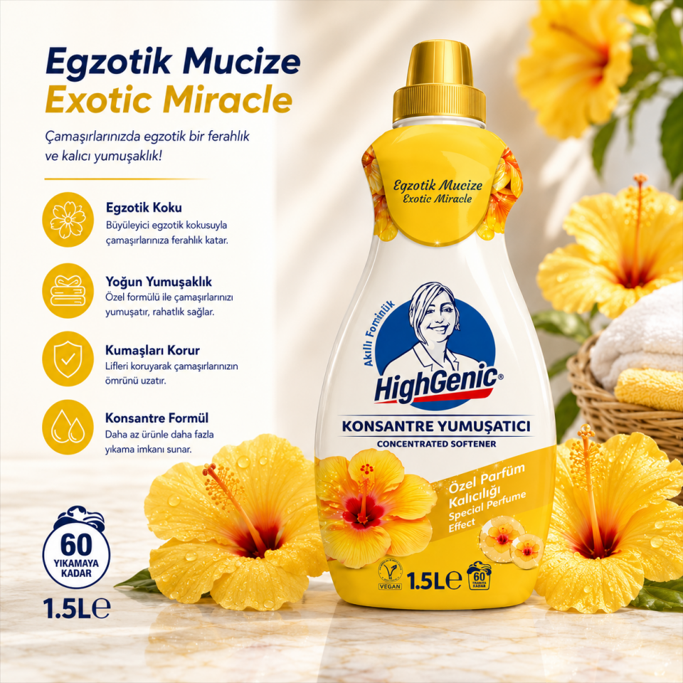 HİGHGENİC YUMUŞATICI KONS.EGZOTİK MUCİZE 1500 ML