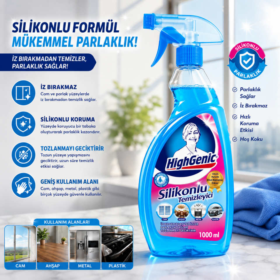 HİGHGENİC SİLİKONLU TEMİZLEYİCİ 1000 ML