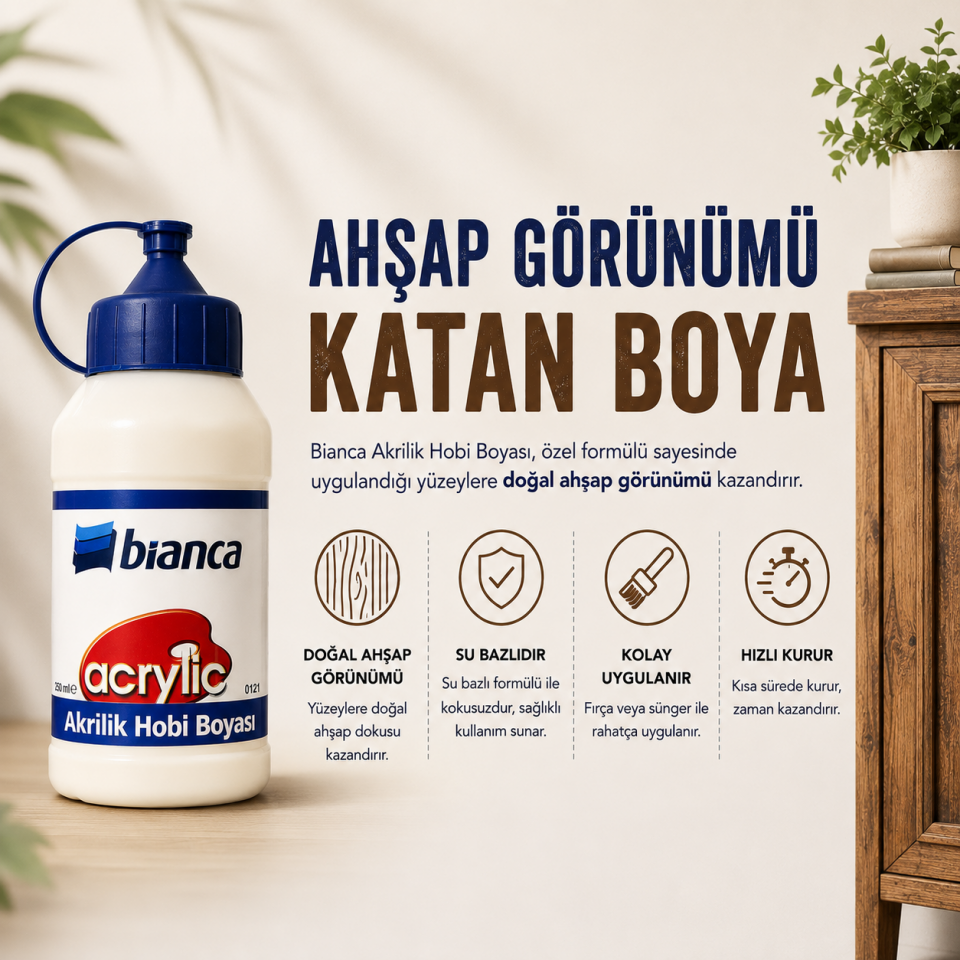 STELLA BİANCA HOBİ BOYASI KESTANE 0703 0,25 LT