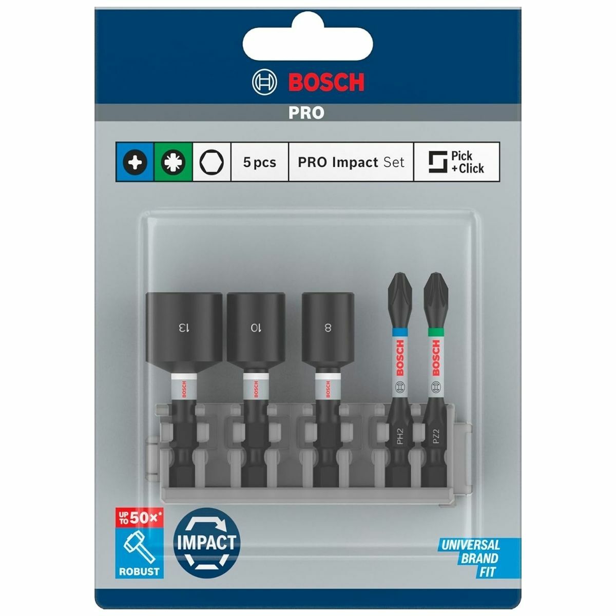 BOSCH IMPACT LOKMA ANAHTAR VE VİD.UCU SETİ 5 Lİ 2608522350