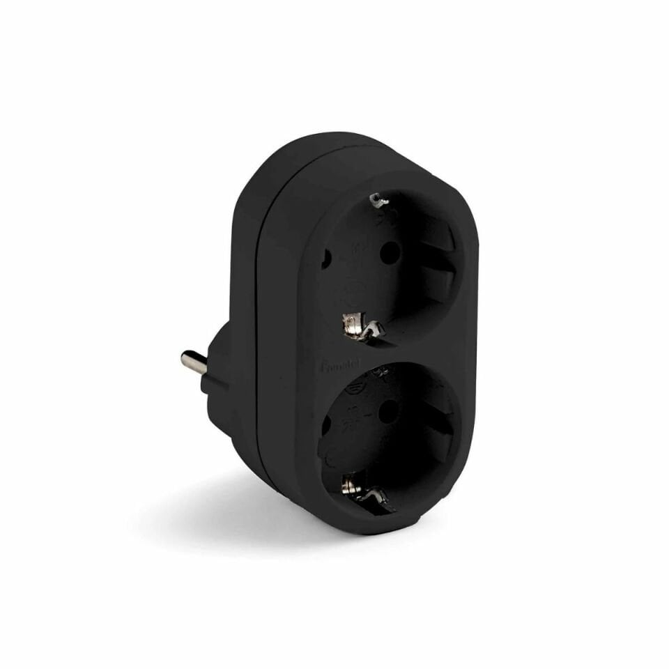 FAMATEL 2 Lİ FİŞ PRİZ SİYAH 1332-N