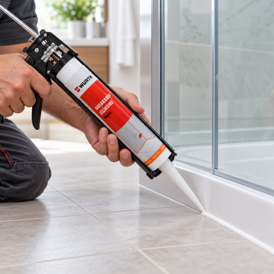 WÜRTH DUŞAKABİN SİLİKONU BEYAZ