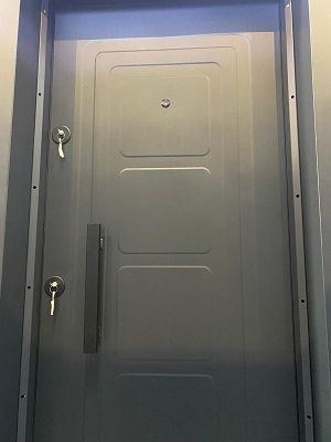 ÇELİK KAPI HK-02 ÇİFT FİTİL ANTRASİT SAÇ YÜZ.SOL