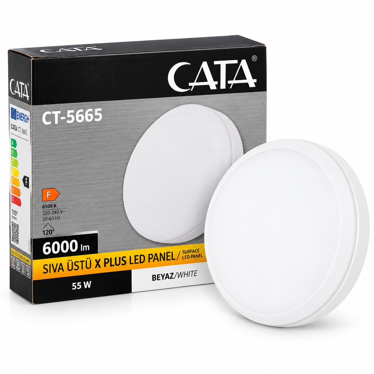CATA SIVA ÜSTÜ X PLUS LED PANEL 55W BEYAZ CT-5665B