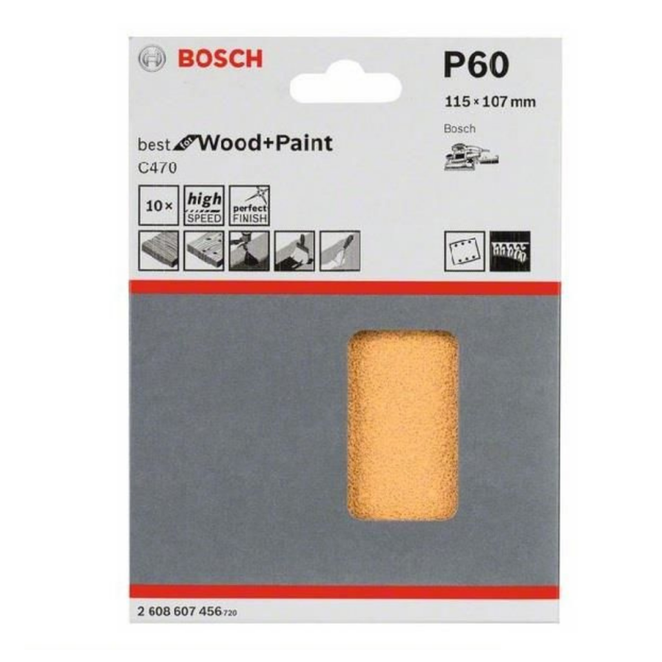 BOSCH EKSANTİRİK ZIMPARA 60 KUM 115X107
