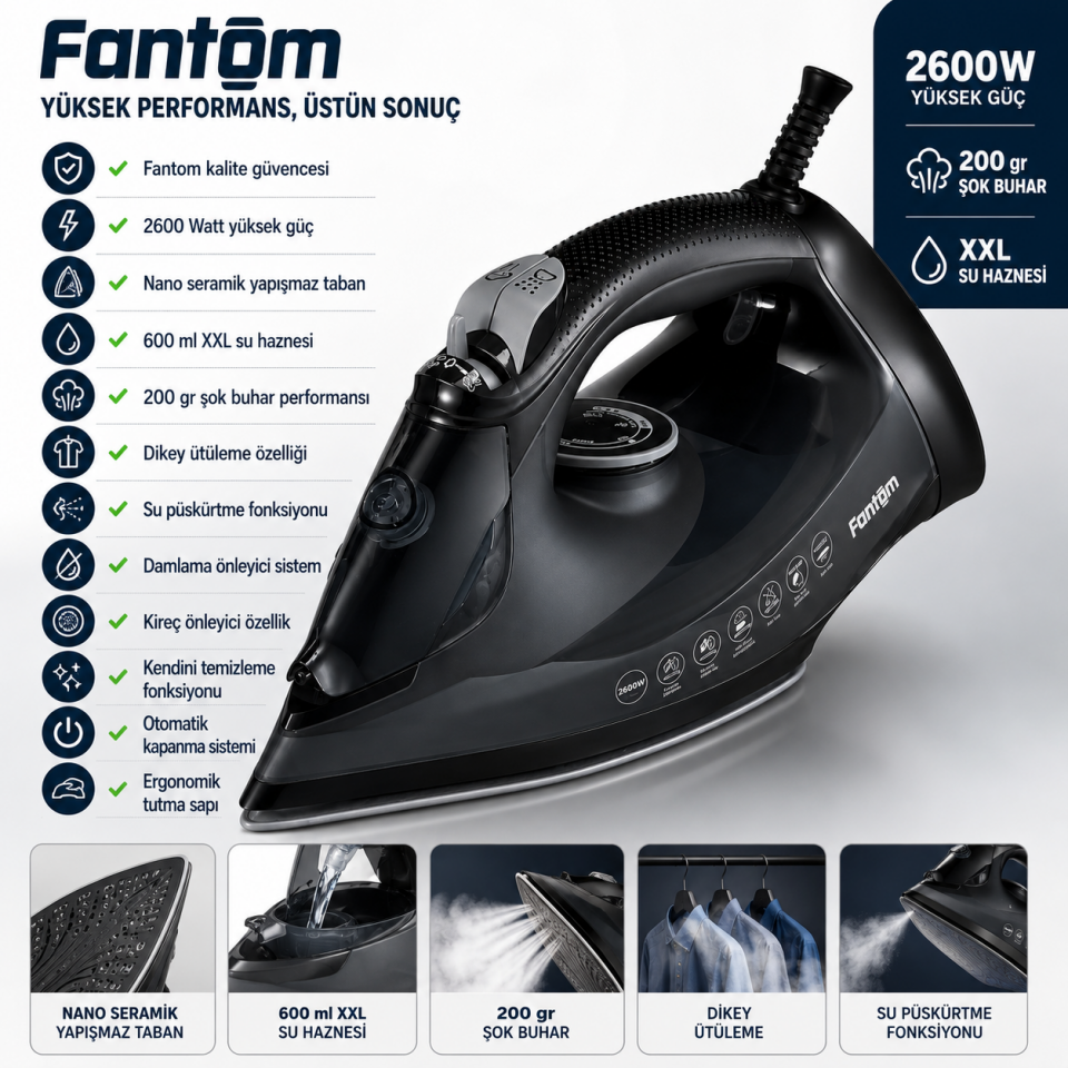 FANTOM BUHARLI ÜTÜ FORZA IR2600