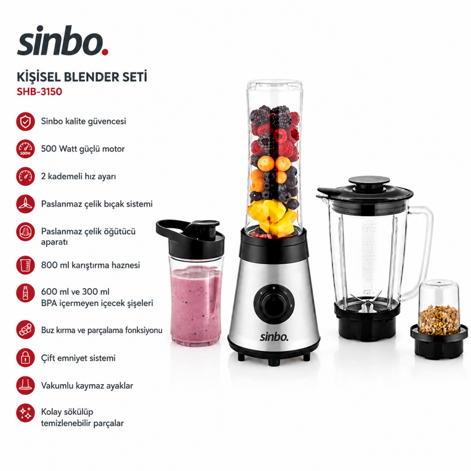 SINBO SMOOTHIE BLENDER SHB-3190