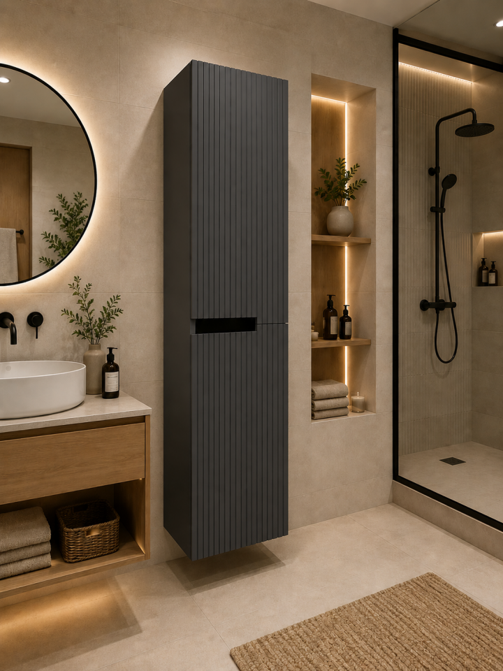 SERAMİKSAN BANYO DOLABI BOY DROP ANTRASİT