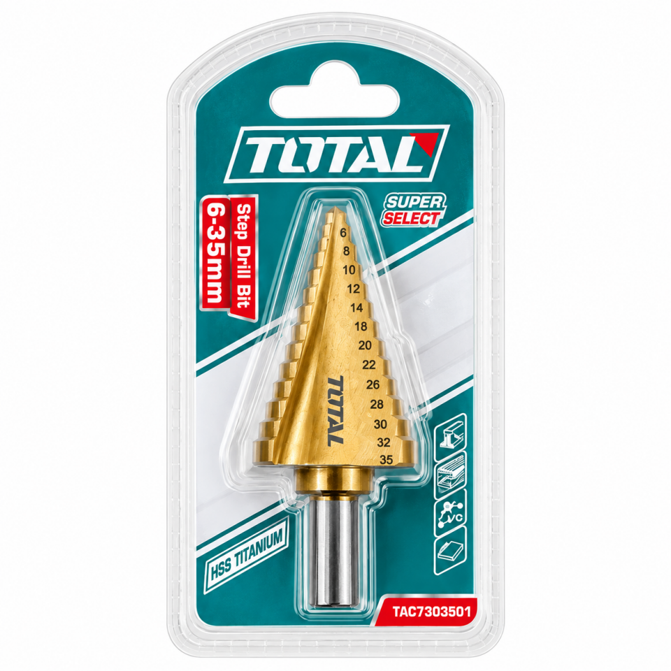 TOTAL 6-35 KADEMELİ MATKAP UCU TAC7563501