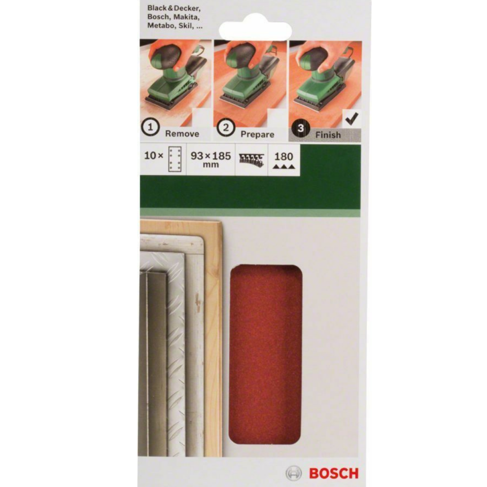 BOSCH EKSANTİRİK ZIMPARA 93X185 MM 180 KUM