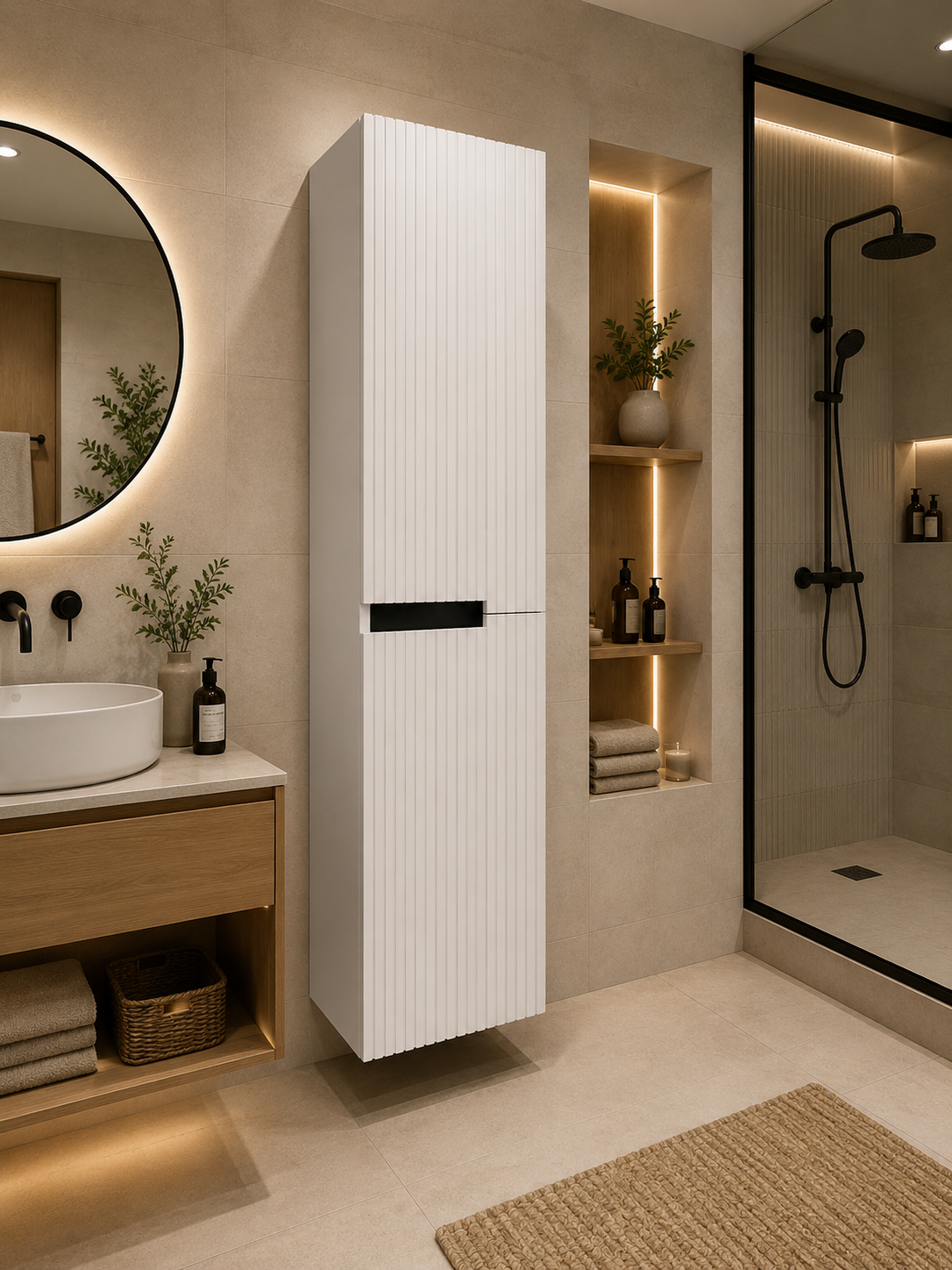 SERAMİKSAN BANYO DOLABI BOY DROP BEYAZ
