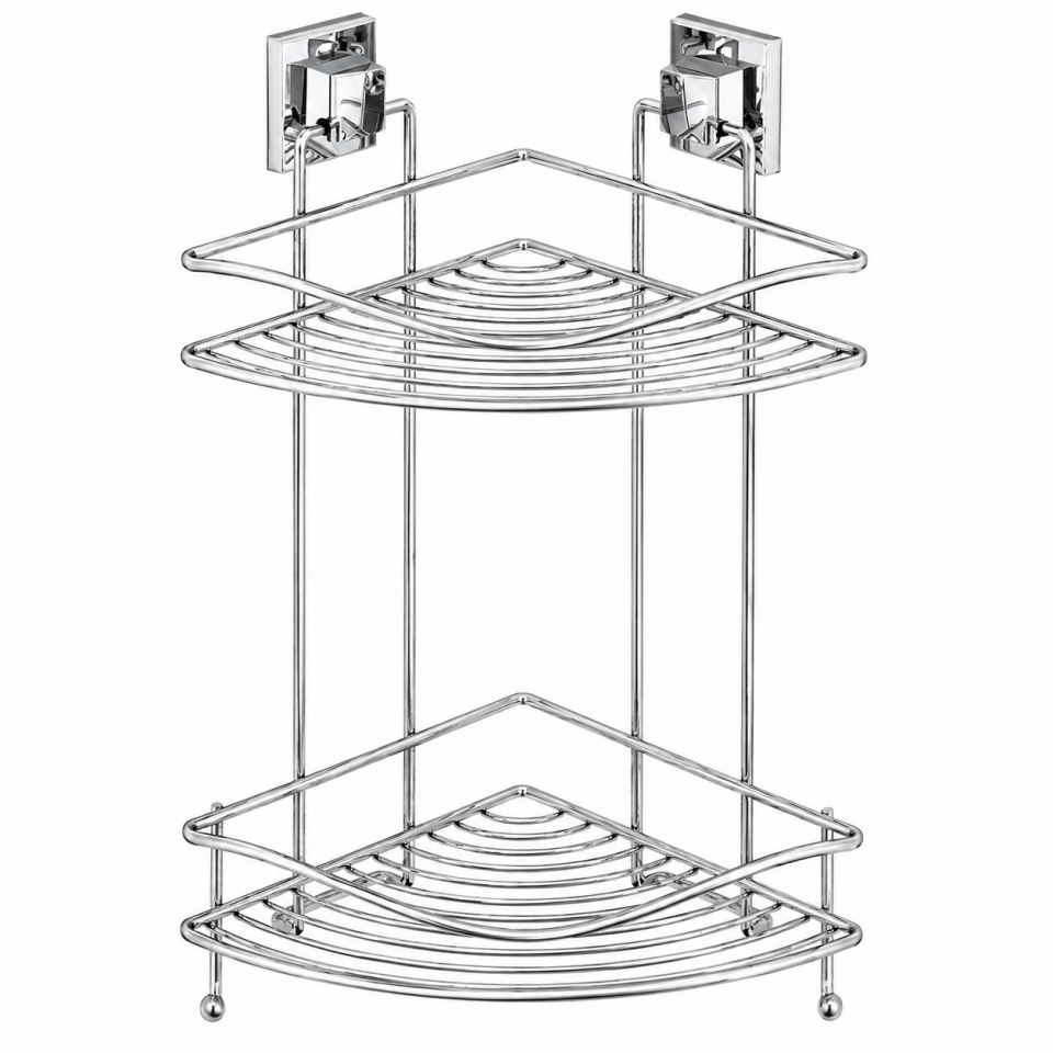 TEKNO-TEL İKİ KATLI BANYO KÖŞE RAFI PASLANMAZ BK082