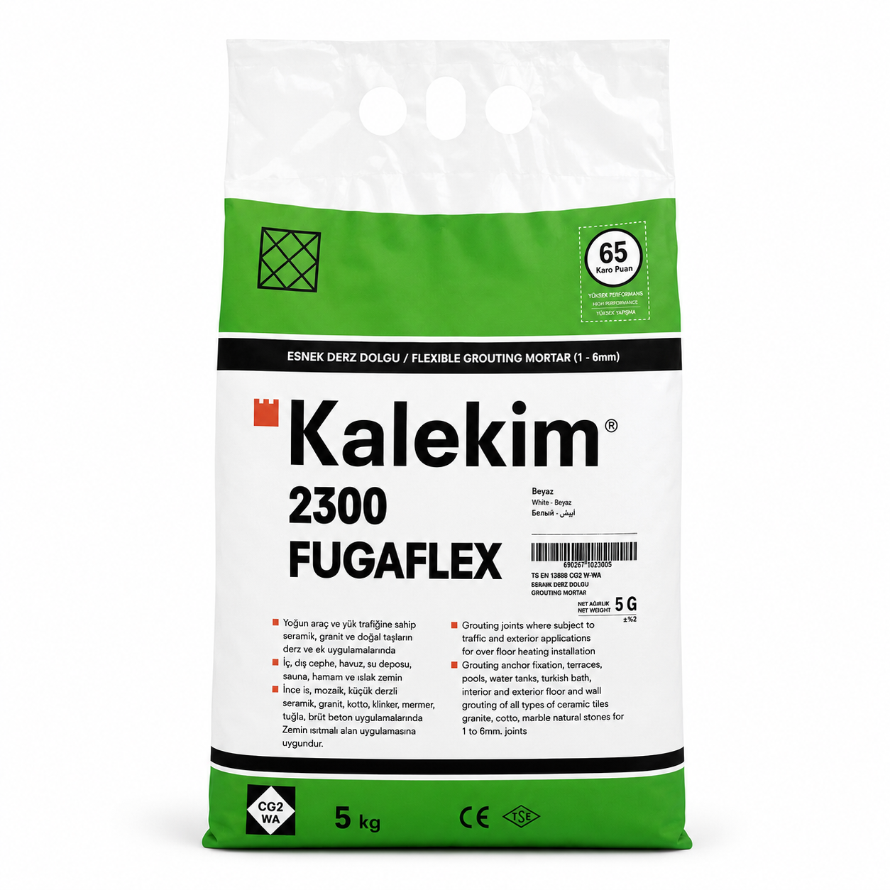 KALEKİM FUGAFLEX BEYAZ 5 KG 2351