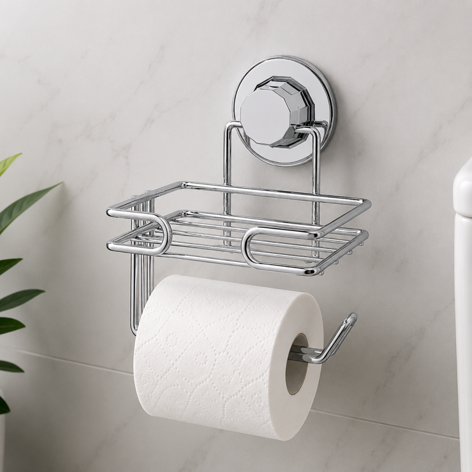 TEKNO-TEL VAKUMLU YEDEKLİKLİ TUVALET KAĞITLIK KROM EF-282