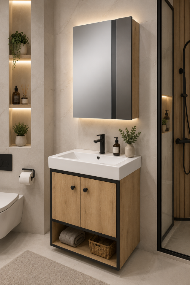 BANYO DOLABI 60 CM SAVANA MEŞE