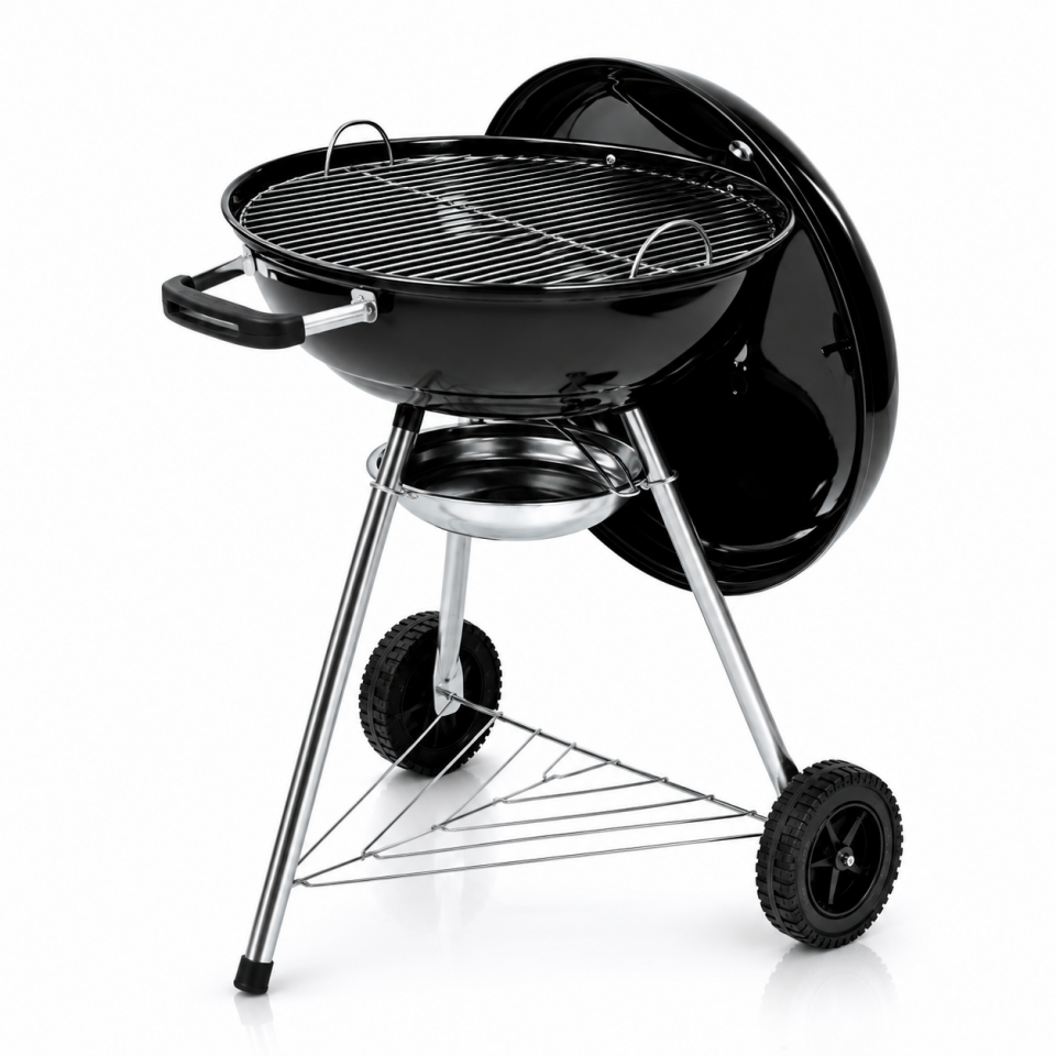 SET&GO 47 AYAKLI YUVARLAK KÖMÜRLÜ BARBEKÜ SİYAH 