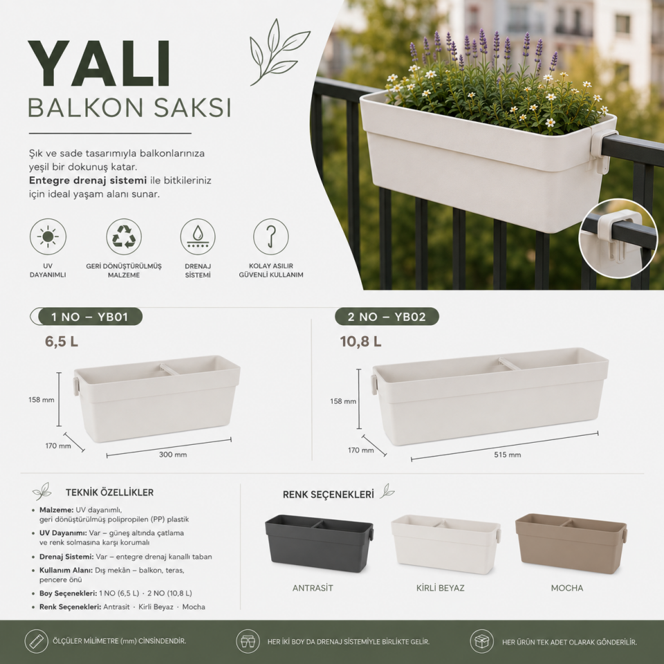 SAKSI YALI BALKON NO:2 MOKKA 6.5 LT