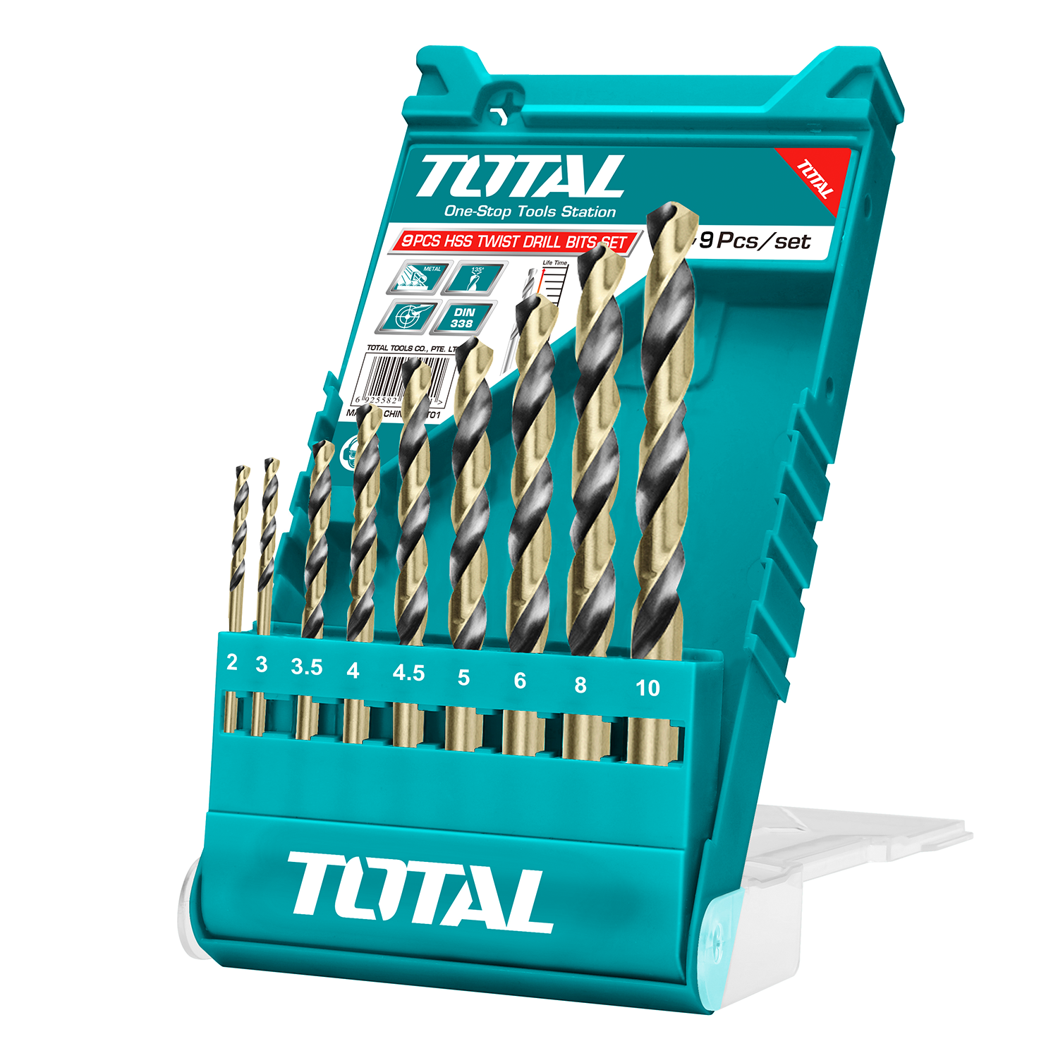 TOTAL 9 PARÇA METAL MATKAP UÇ SETİ TACSD0095
