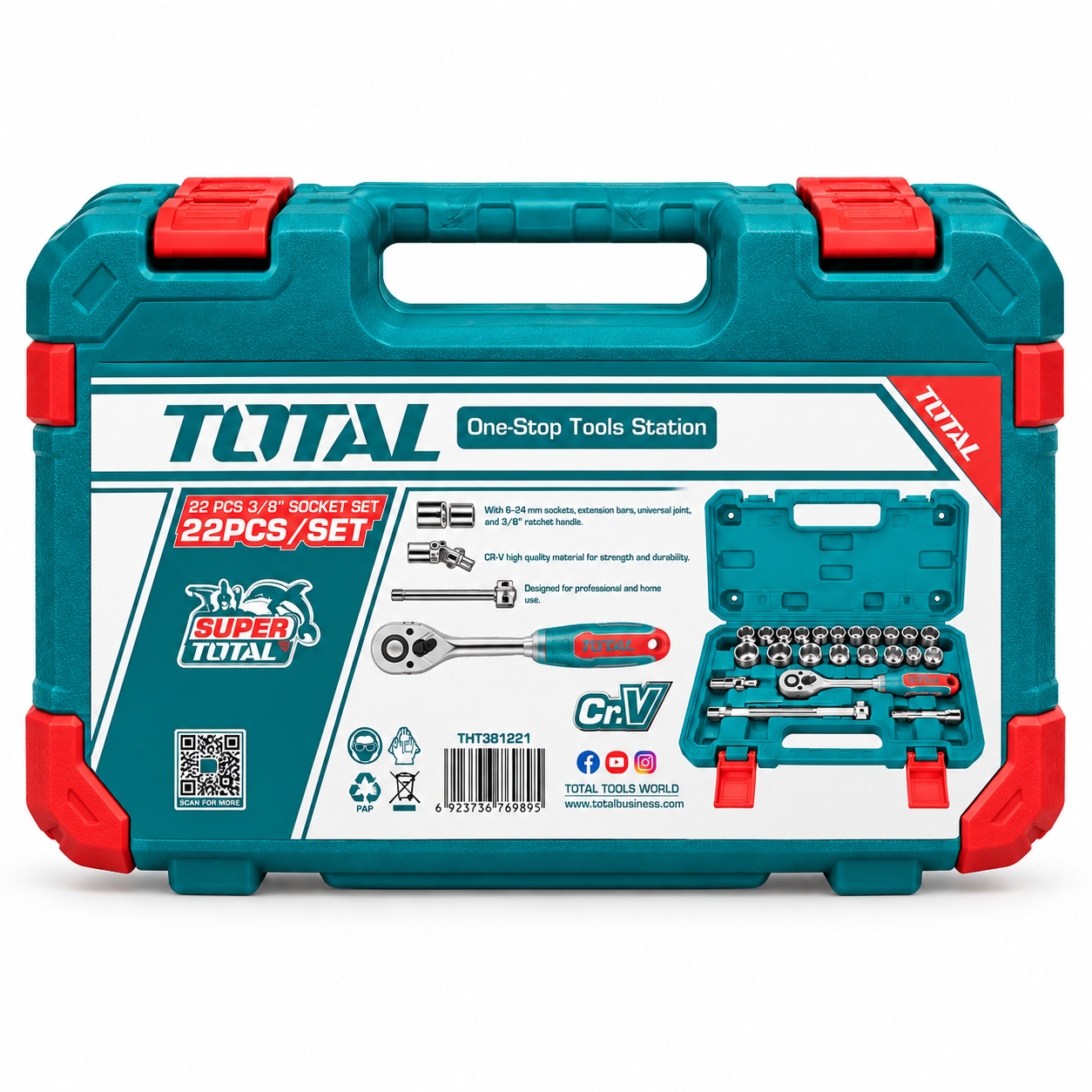 TOTAL 22 PARÇA 3/8 LOKMA TAKIMI THT381221