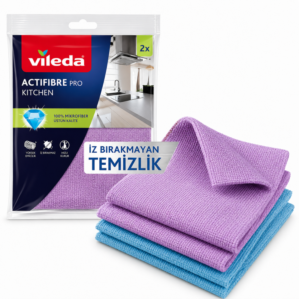 VİLEDA ACTİFİBRE PRO MUTFAK BEZİ 2 Lİ