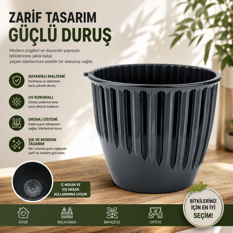 SAKSI PİYANO ANTRASİT NO.5 3 LT