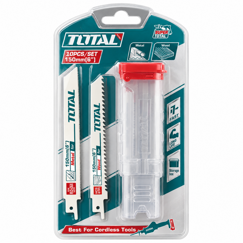 TOTAL 10 LU PANTER BIÇAK SET AHŞAP+METAL TAC521002