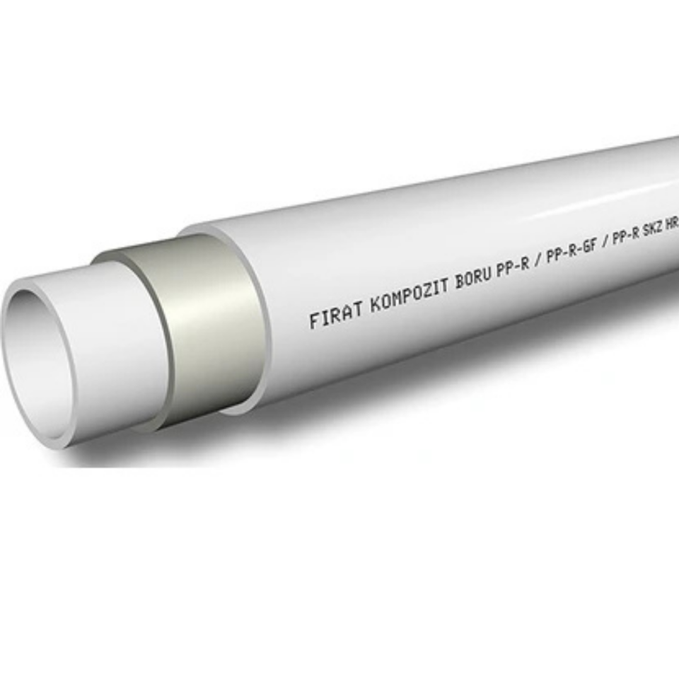 25 KOMPOZİT BORU GRİ BEYAZ