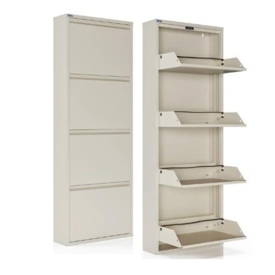 AYAKKABI DOLABI METAL DÖRTLÜ BEJ