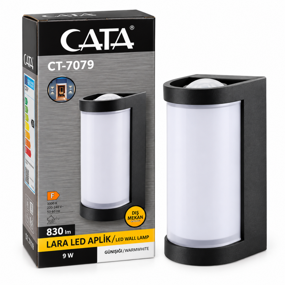 CATA LARA LED APLİK 9W DIŞ MEKAN CT-7079
