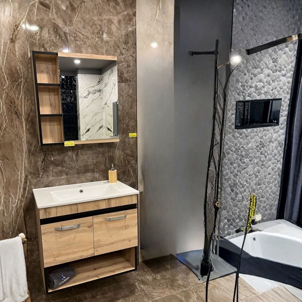BANYO DOLABI 75 CM MEŞE