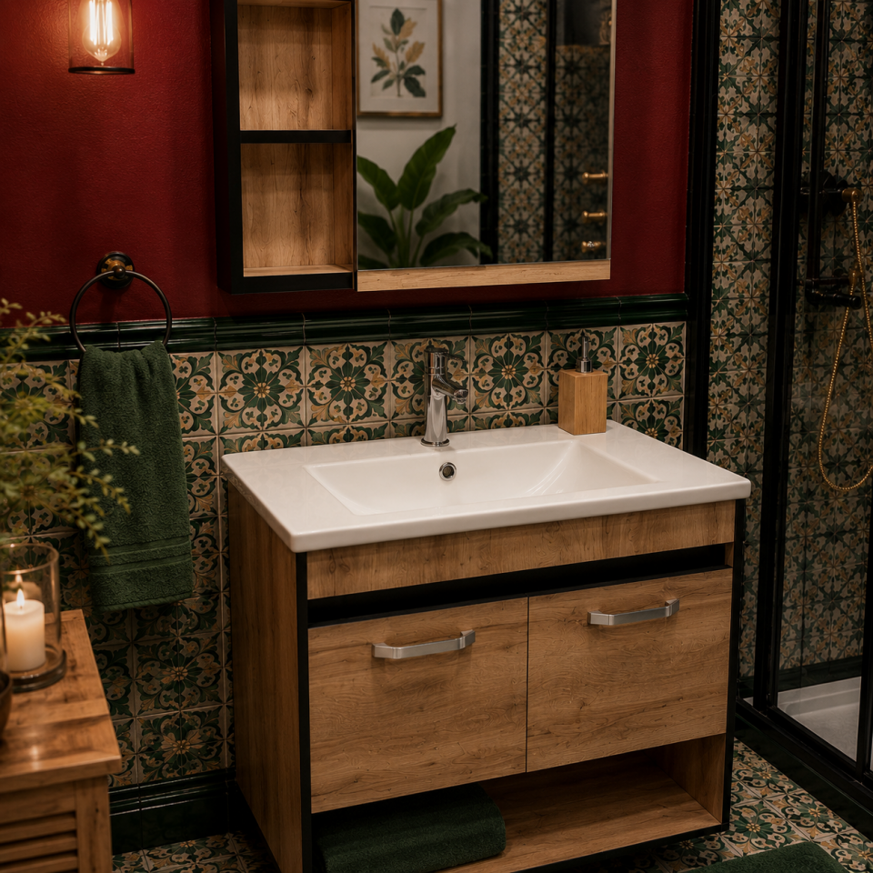 BANYO DOLABI 75 CM MEŞE