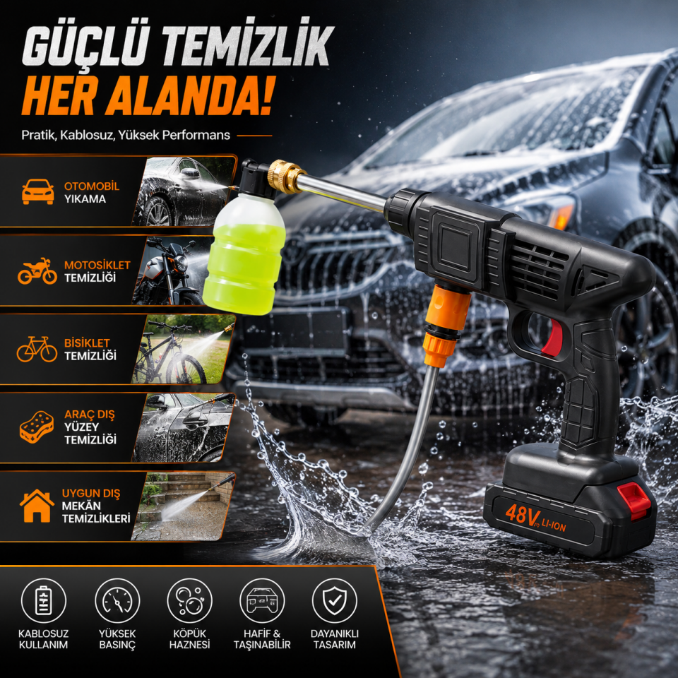 AUTOKIT BASINÇLI ARAÇ YIKAMA TABANCASI FA2-1365