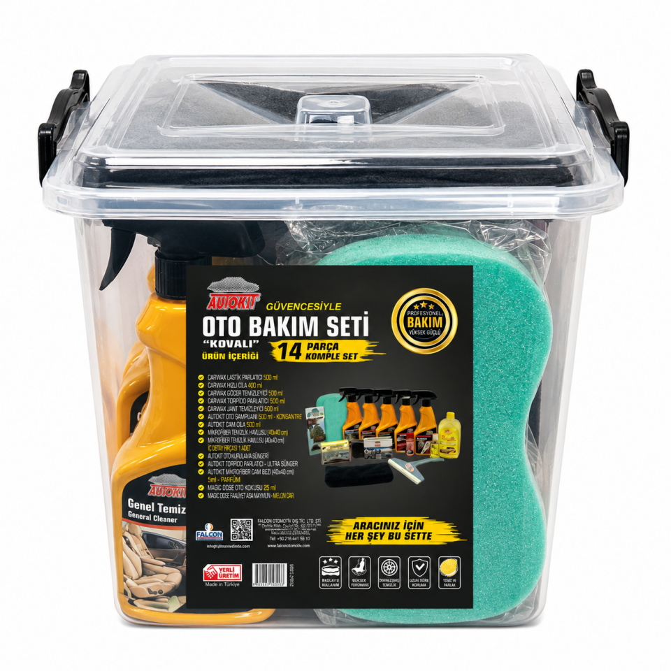 AUTOKIT OTO BAKIM SETİ KOVALI 14 PARÇA FA2-1390