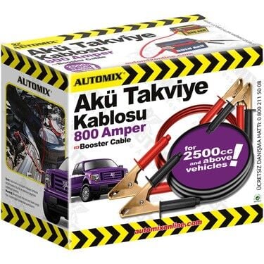 AUTOMİX AKÜ TAKVİYE KABLOSU 800 AMPER