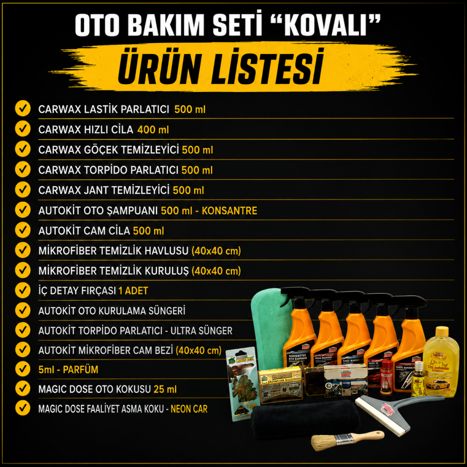 AUTOKIT OTO BAKIM SETİ KOVALI 14 PARÇA FA2-1390
