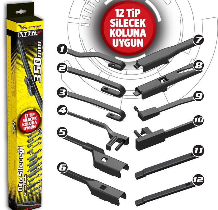 AUTOMİX VETTE PLUS MULTİFİT SİLECEK 350 MM