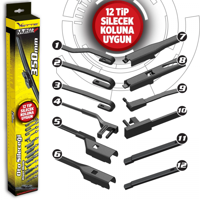 AUTOMİX VETTE PLUS MULTİFİT SİLECEK 350 MM