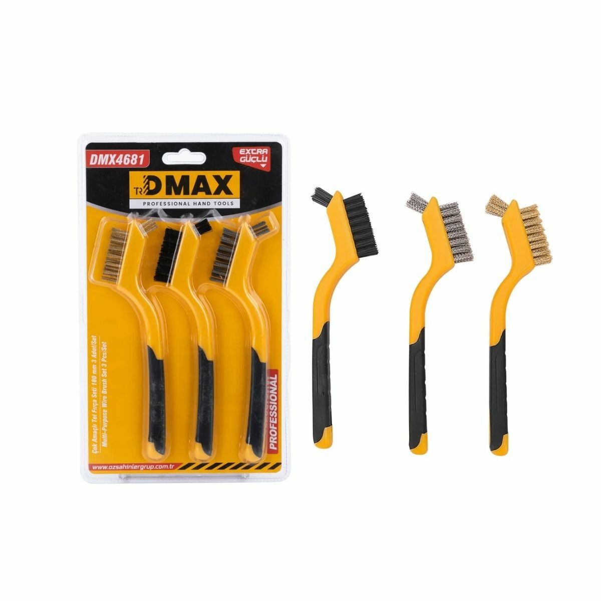 DMAX ÇOK AMAÇLI MİNİ TEL FIRÇA 3 LÜ SET DMX4681