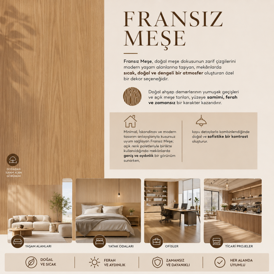 MDF ARTIC FRANSIZ MEŞE 18X210X280