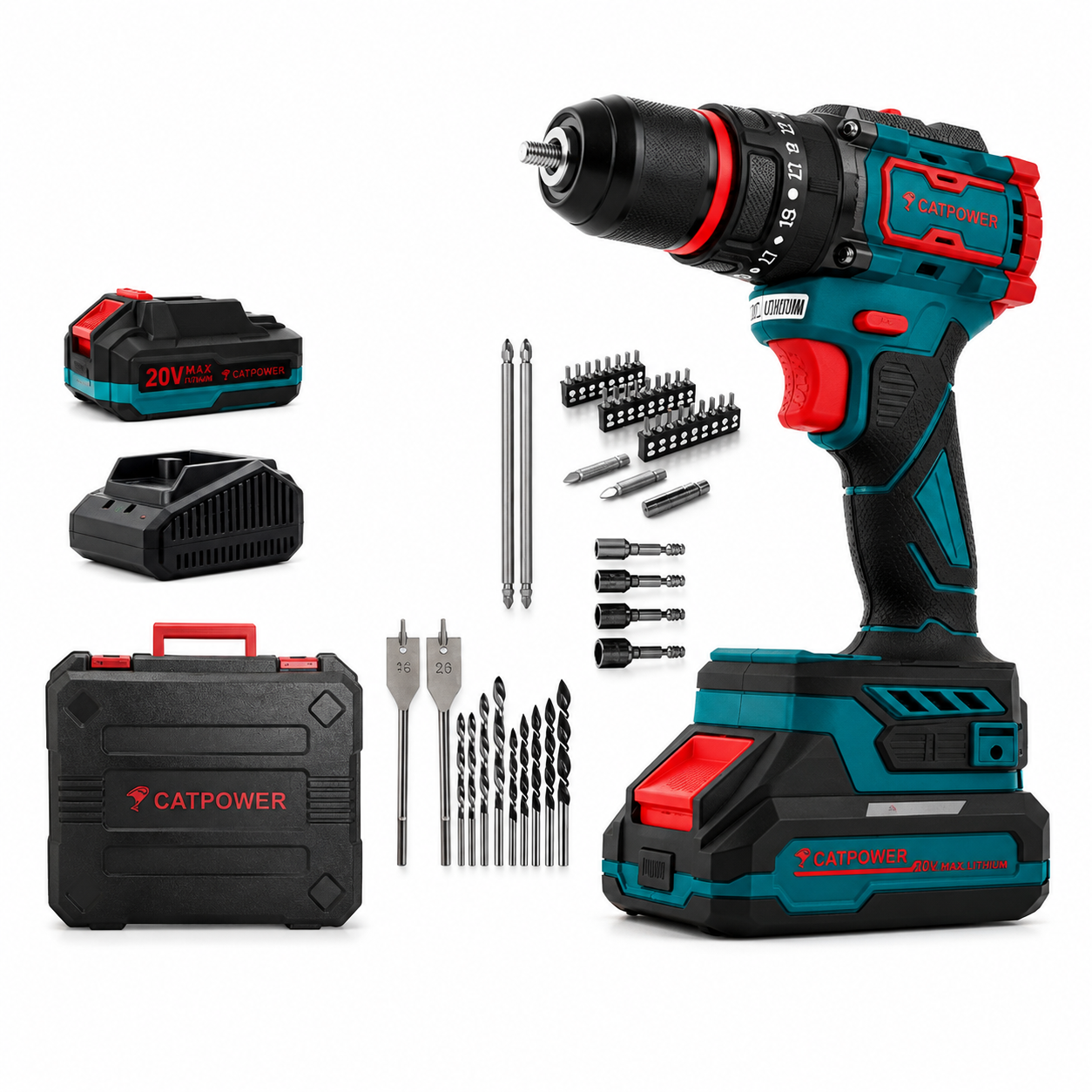 CATPOWER DARBELİ AKÜLÜ VİDALAMA+70 PRÇ AKSE.CAT1050