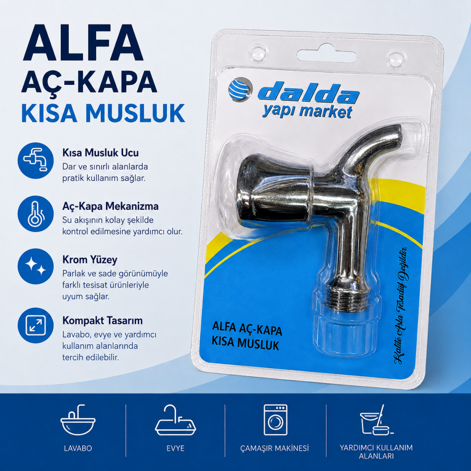 DALDA ALFA AÇ-KAPA KISA MUSLUK 8215185