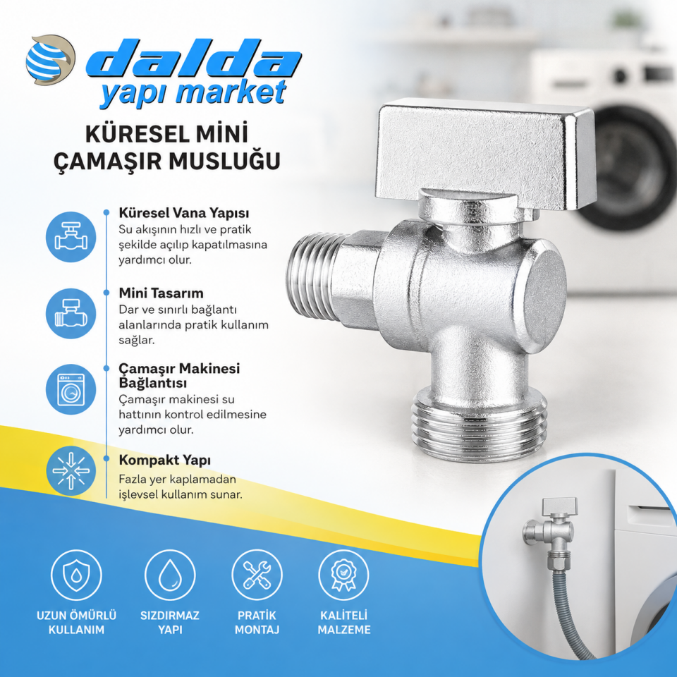 DALDA KÜRESEL MİNİ ÇAMAŞIR MUSLUK 8400004