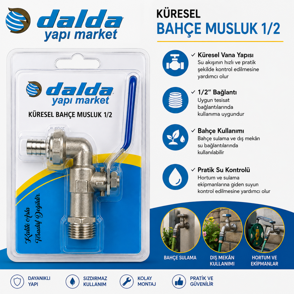 DALDA KÜRESEL BAHÇE MUSLUK 1/2 8400001