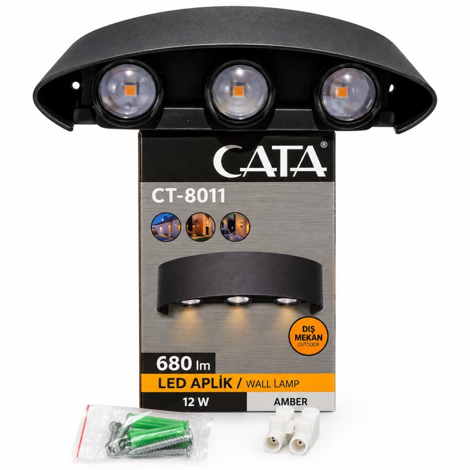 CATA HAİTİ DIŞ MEKAN LED APLİK AMBER 10W CT-8011A