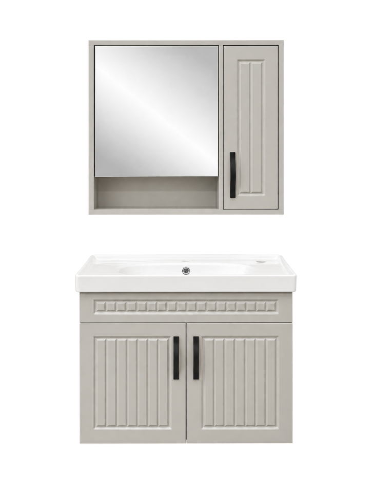 BANYO DOLABI 80 CM SOFT GRİ